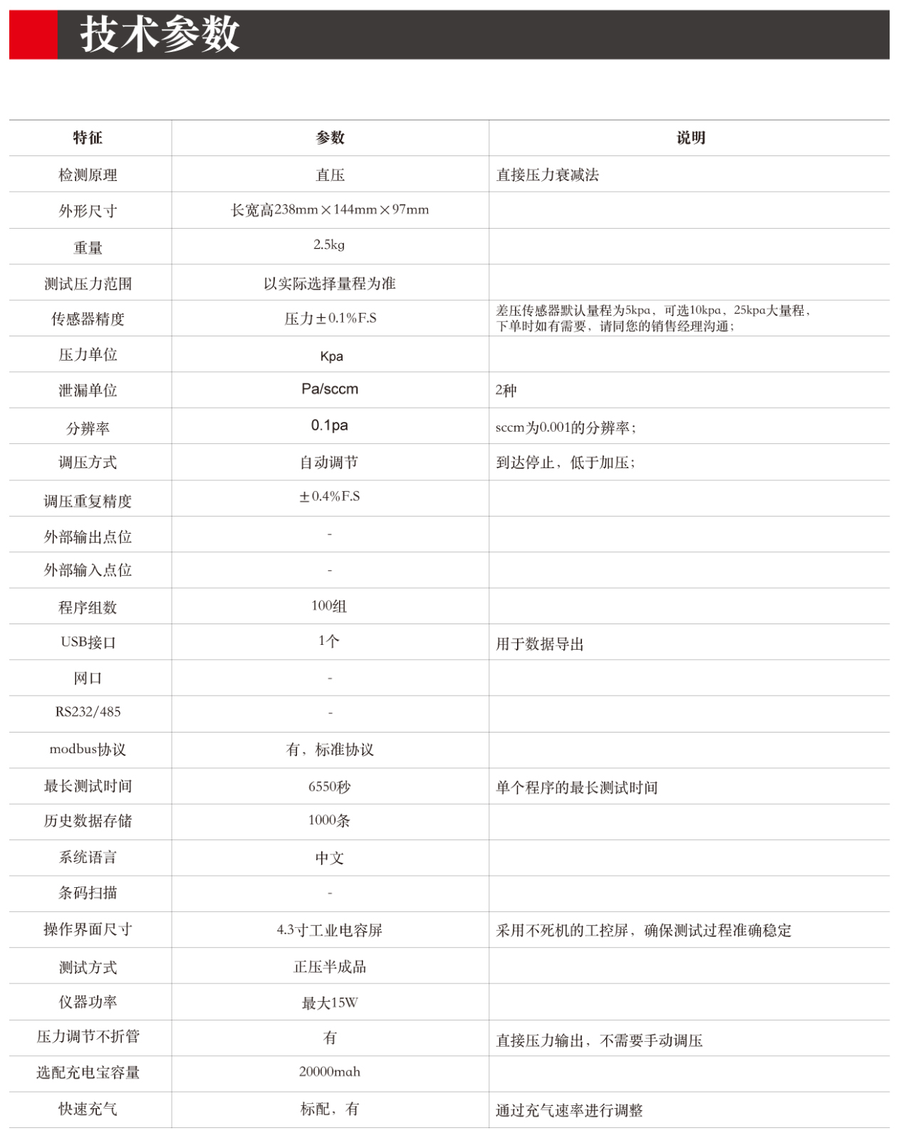 便攜式氣密性檢測儀
